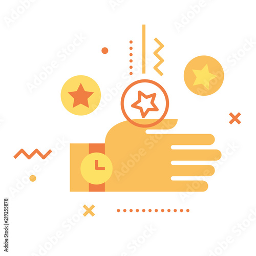 Vector image purchase hand coin