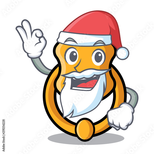 Santa vintage door knocker on mascot cartoon