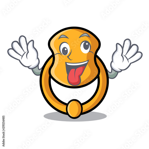 Crazy vintage door knocker on mascot cartoon