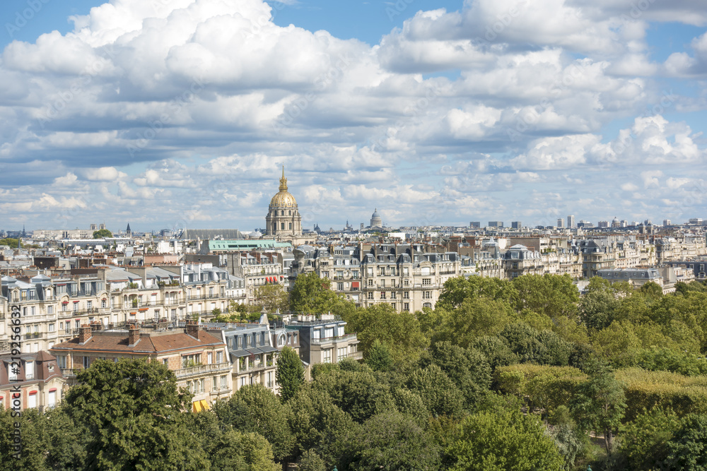 Aerial views of Paris.
