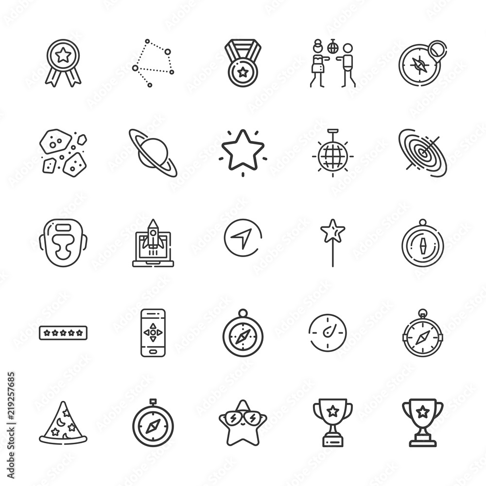 Collection of 25 star outline icons Collection of 25 star outline icons