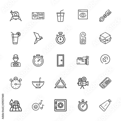Collection of 25 elements outline icons