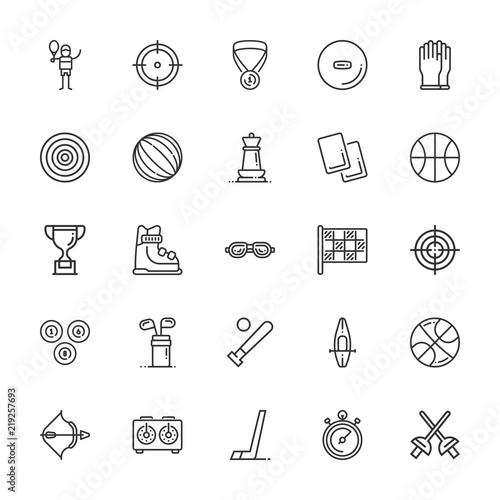Collection of 25 competition outline icons