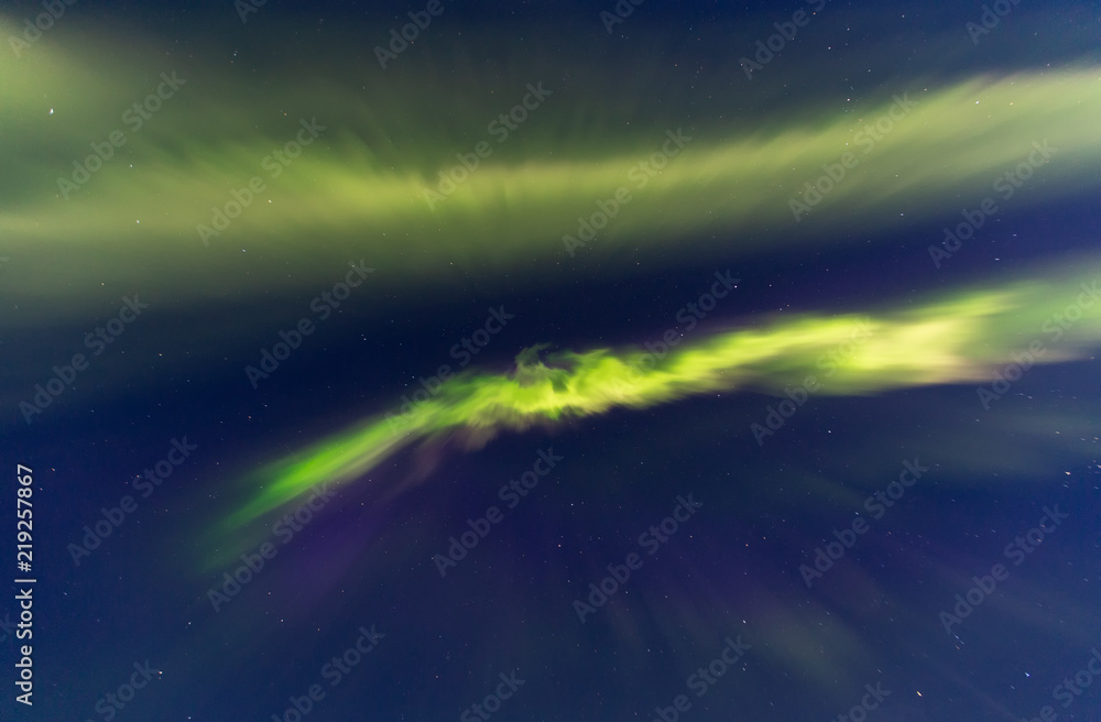 Aurora borealis or nothern light in iceland