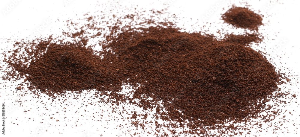 Instant coffee, pile of powdered isolated on white background Instant coffee, pile of powdered isolated on white background