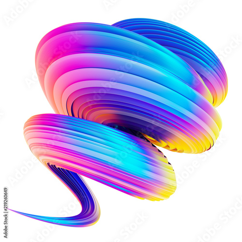Fototapeta spirala obraz 3D fiołek