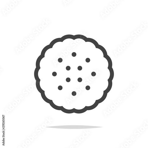 Fototapeta Cracker biscuit icon vector