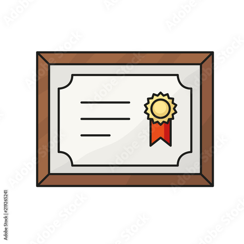 Certificate line icon