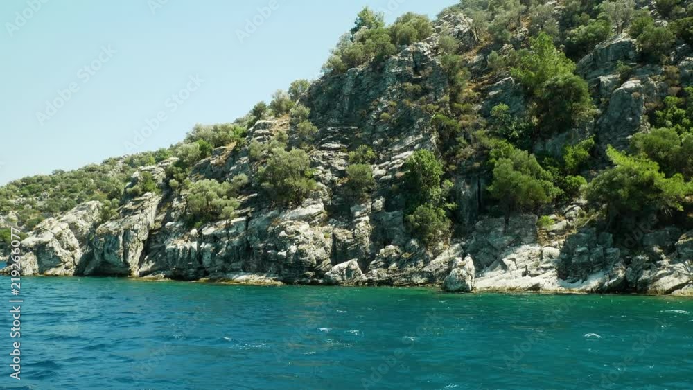 Sailing alongside the islands in the sea Sailing alongside the islands in the sea