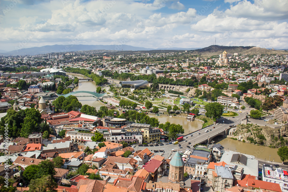 view of old Tbilisi on a sunny day