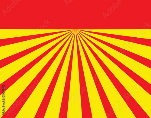Red and yellow converging lines