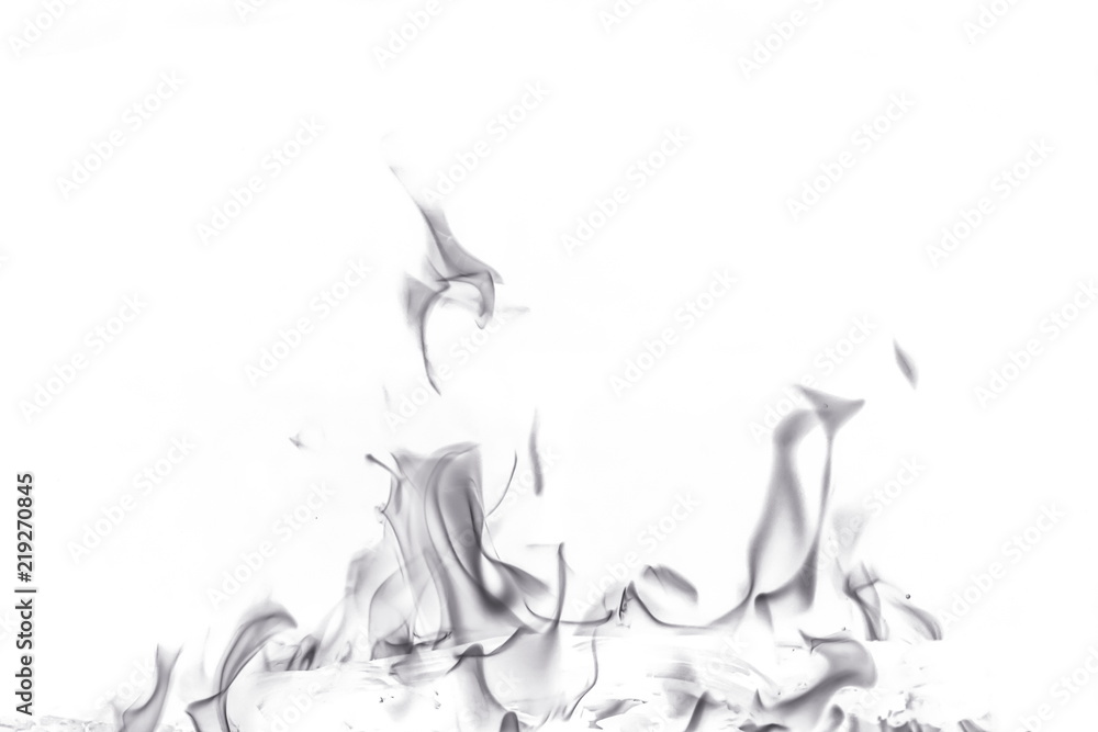 Abstract fire on white background