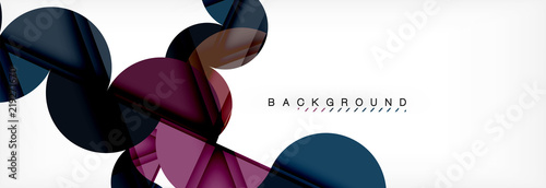 Circle modern geometrical abstract background illustration