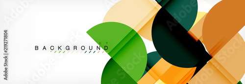 Circle abstract background, geometric illustration