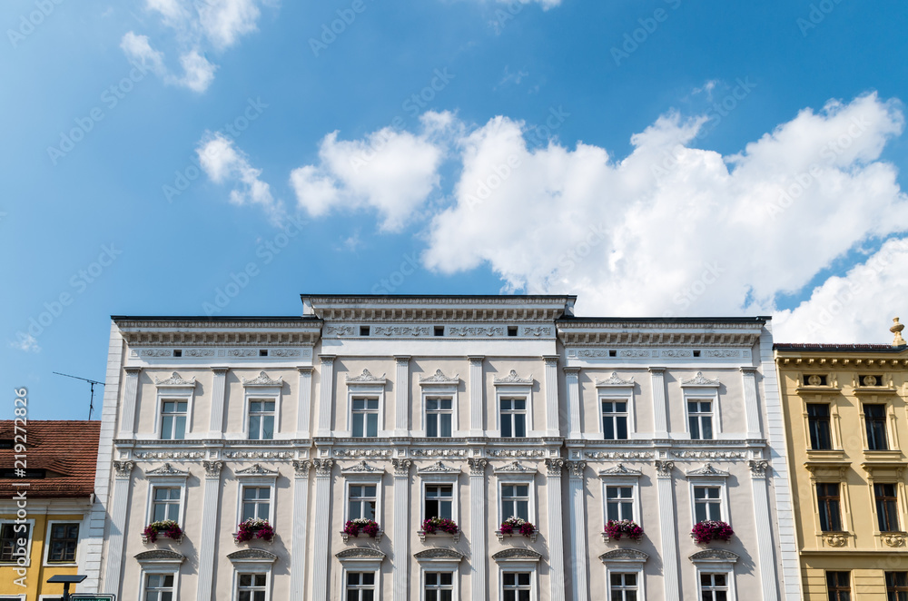 Low Angle View of Building against Cloudy Sky in Görlitz, Germany