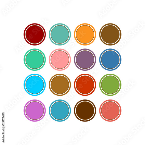 Set of color apps icons. Vector Illustration. EPS10