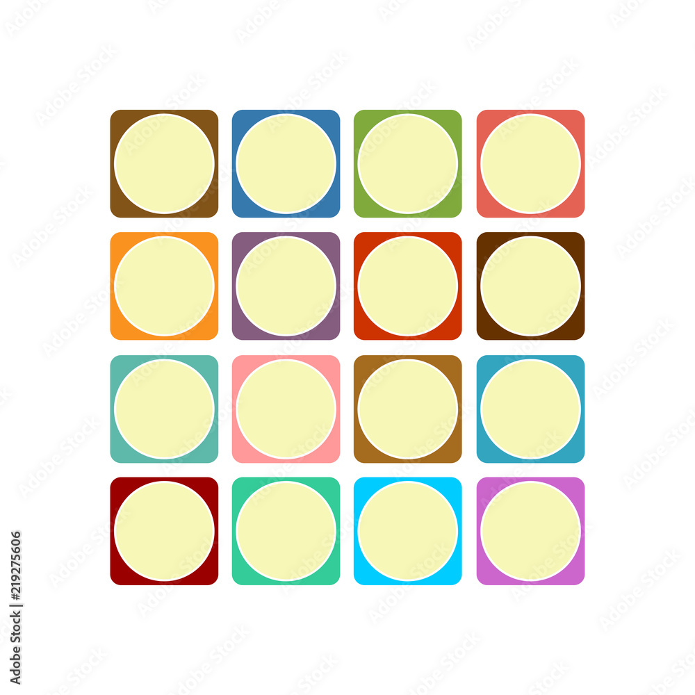 Set of color apps icons. Vector Illustration. EPS10