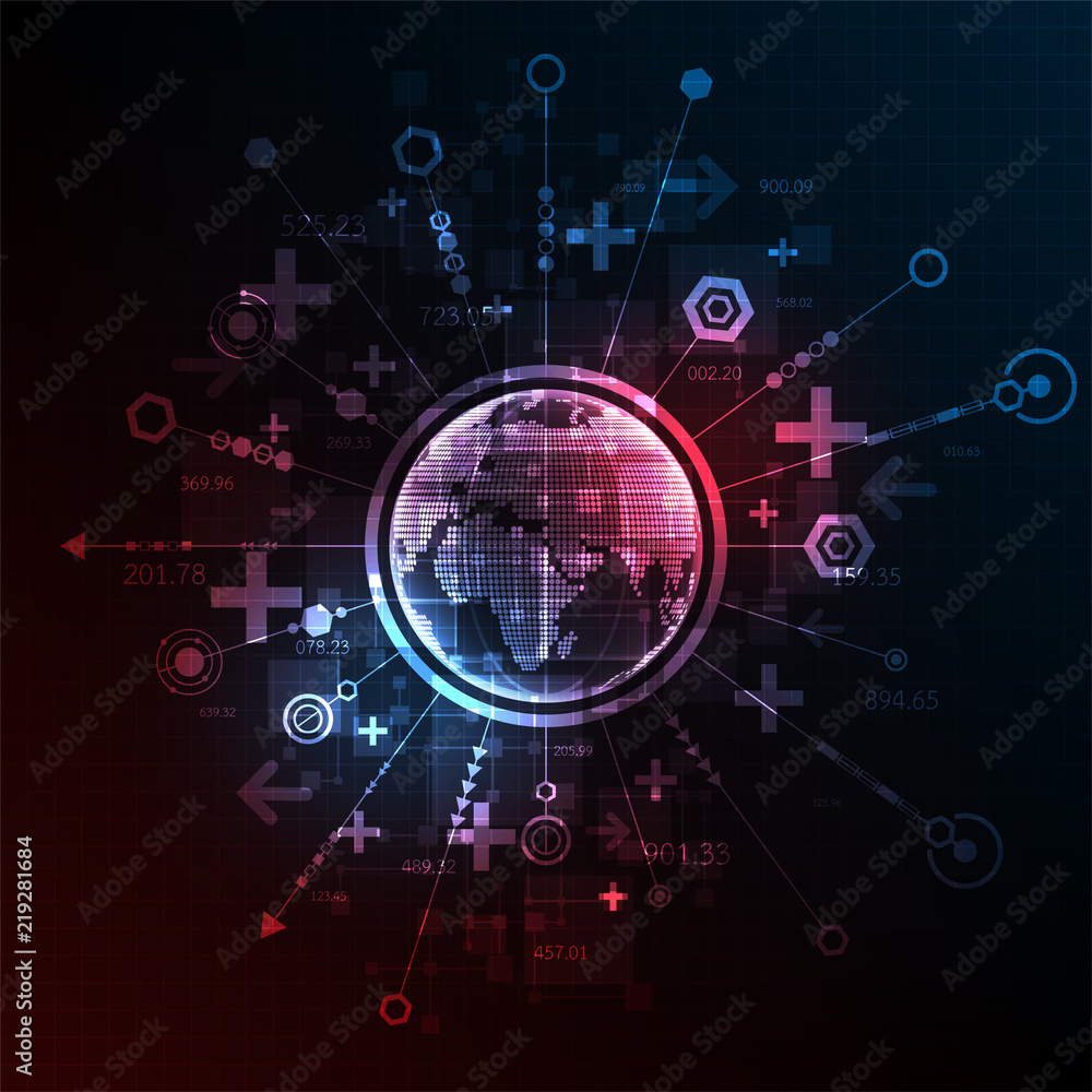 The world is connected with cutting-edge technology. The world is connected with cutting-edge technology.