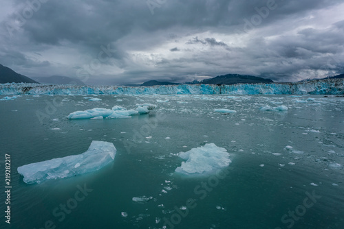 Icebergs in front of Columbia glacier  Alaska