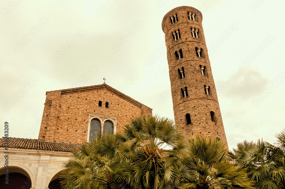 Cathedral in the medieval center of Ravenna