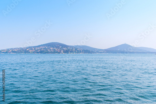 View of the Prince's Islands and the Sea of Marmara,Turkey.
