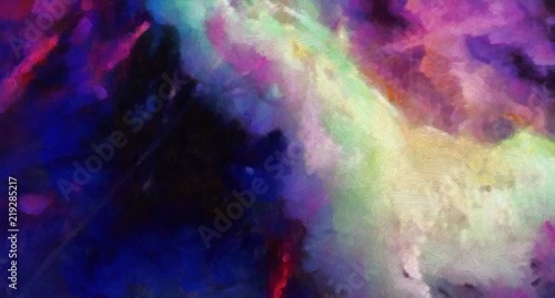 Detailed close-up grunge multi color abstract background. Dry textured brush strokes hand drawn oil painting on canvas texture. Creative simple pattern for graphic work, web design or wallpaper. Aged.