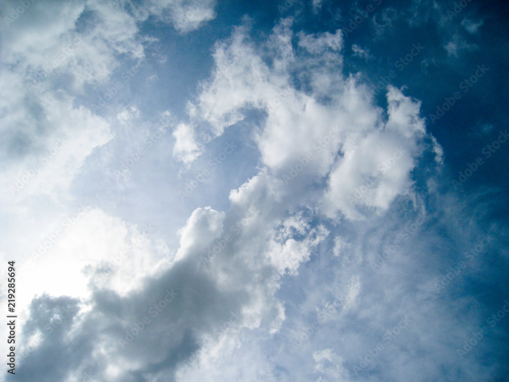 Obraz premium blue sky and white cloud.