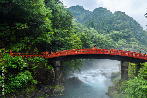 Fototapeta Naklejka Na Ścianę i Meble -  beautiful shinkyo bridge at Nikko, Japan