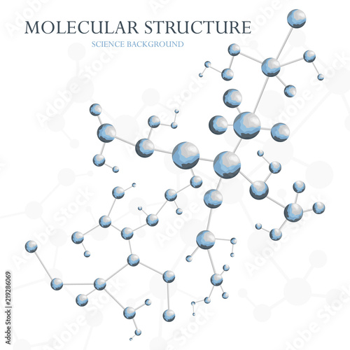 Molecular structure background Vector. Concept of biology or chemestry abstract