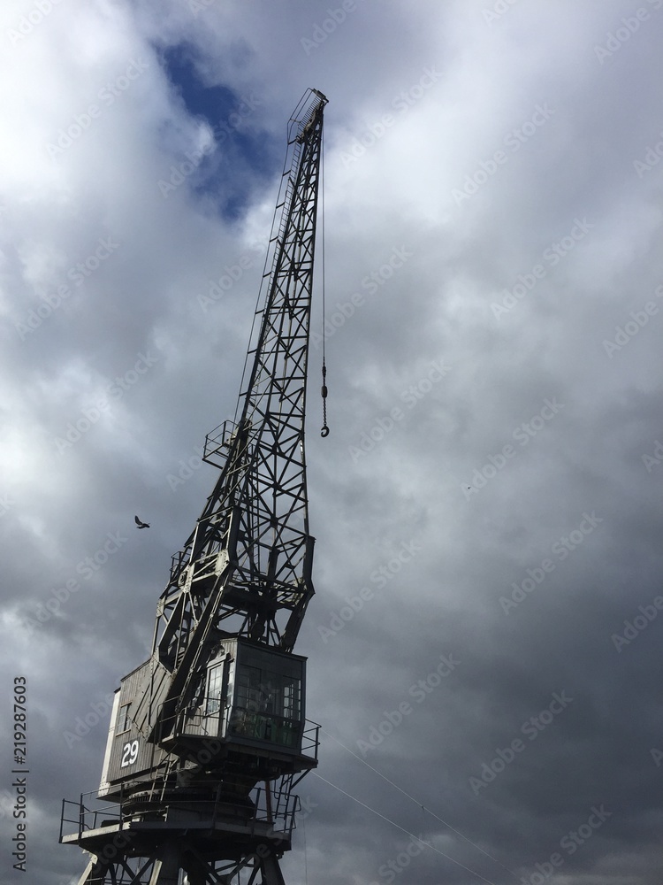 Old crane at dock