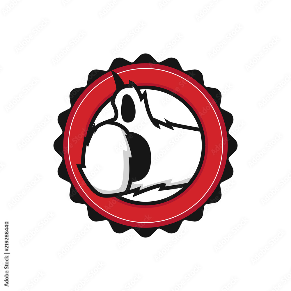 Good Beast thumb polar bear logo icon badge stamp round circle Good Beast thumb polar bear logo icon badge stamp round circle