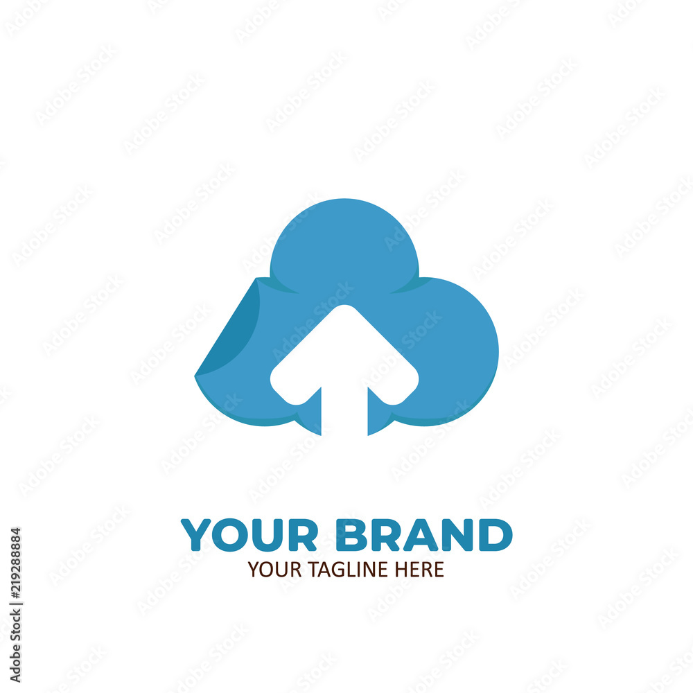 Upload cloud note logo icon simple cute Upload cloud note logo icon simple cute