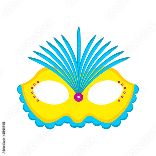 Isolated carnival mask image