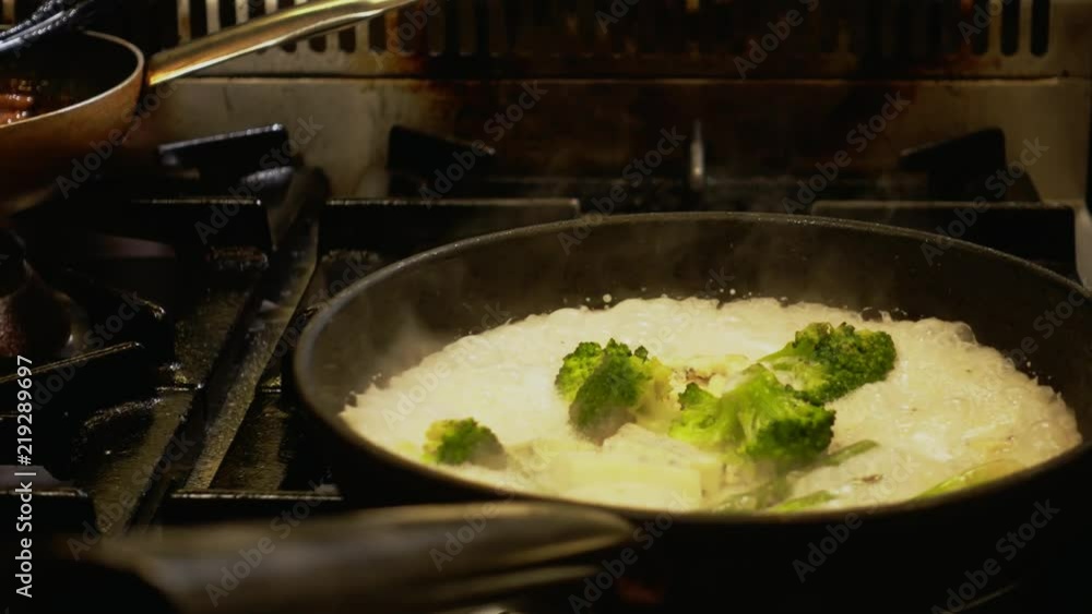 Making pasta in a restaurant Making pasta in a restaurant