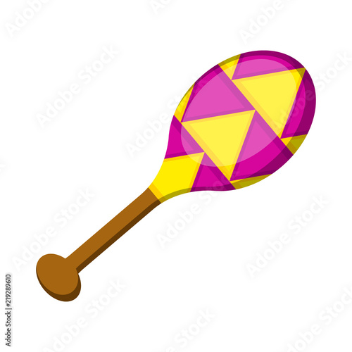Isolated colored maraca icon