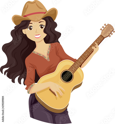 Teen Girl Music Country Gui...