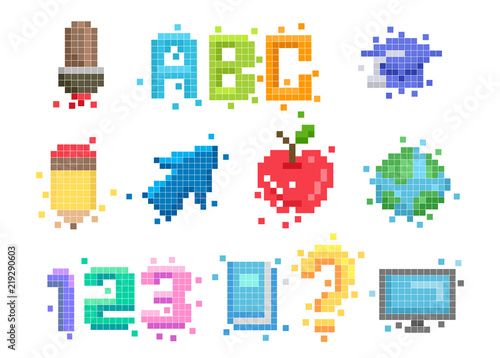 Pixel Art Education Element...