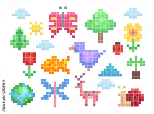 Pixel Art Natures Element I...