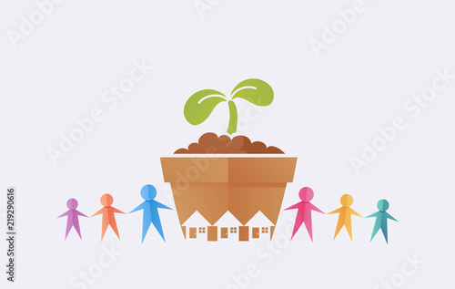 Plant House Community Illustration