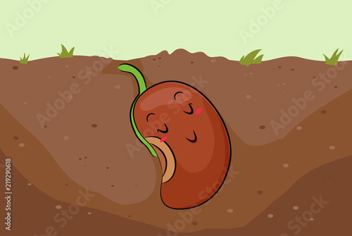 Mascot Seed Sleeping Illust...