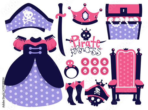 Pirate Princess Elements Illustration