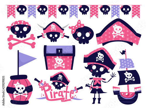 Pirate Girl Pink Party Them...