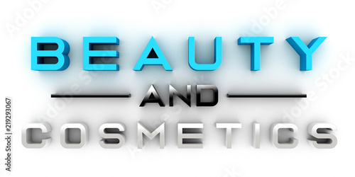 Fototapeta Beauty and cosmetics Three-dimensional white background.