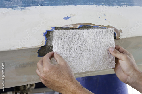Polyester boat repair