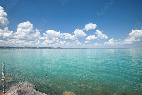 Summer view of Balaton lake, Hungary