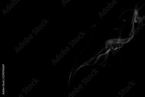 Fototapeta Naklejka Na Ścianę i Meble -  smoke or steam isolated on black background.