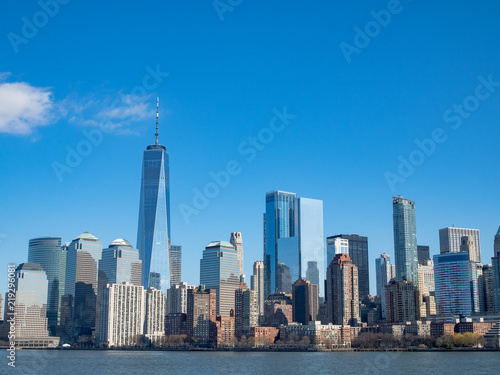 Buildings Landscape from Cruiser at Manhattan, New York City クルーザーから見たニューヨークのビル群