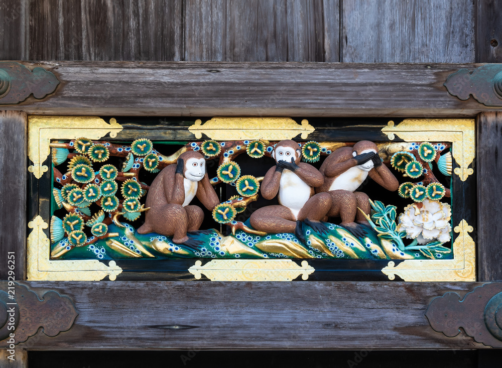 日光東照宮 三猿像 Stock Photo Adobe Stock