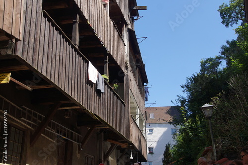 Fassaden im Hexenviertel in Landsberg am Lech