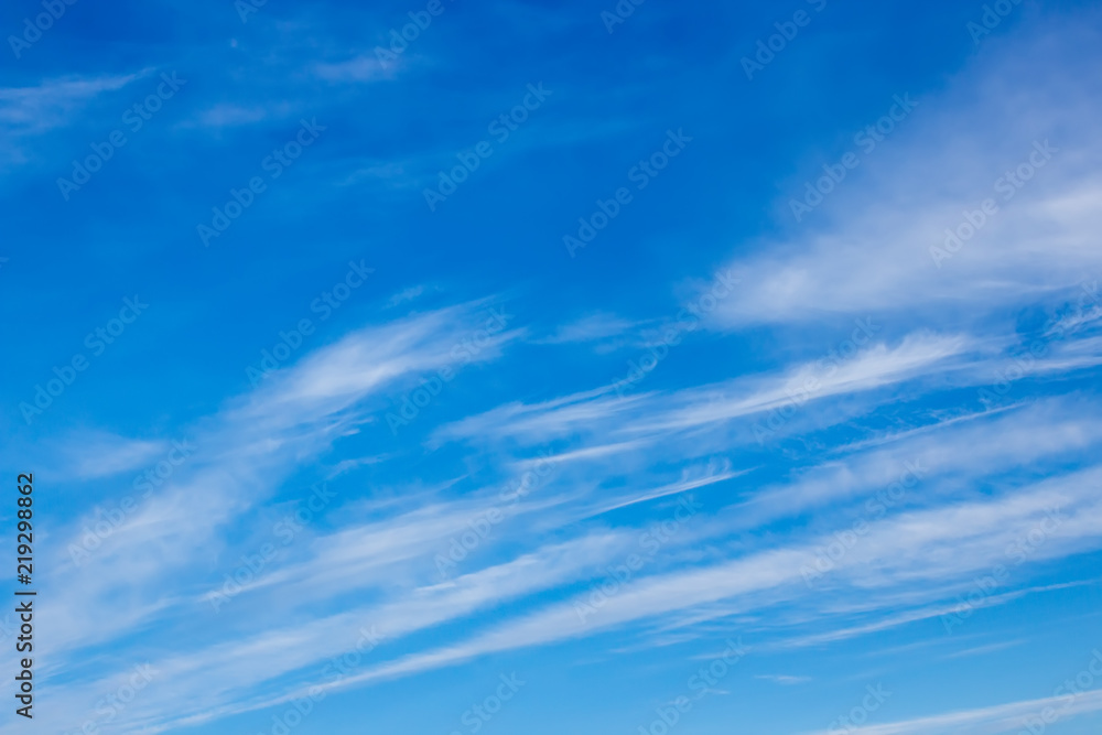 View on beautiful white clouds in a blue sky View on beautiful white clouds in a blue sky